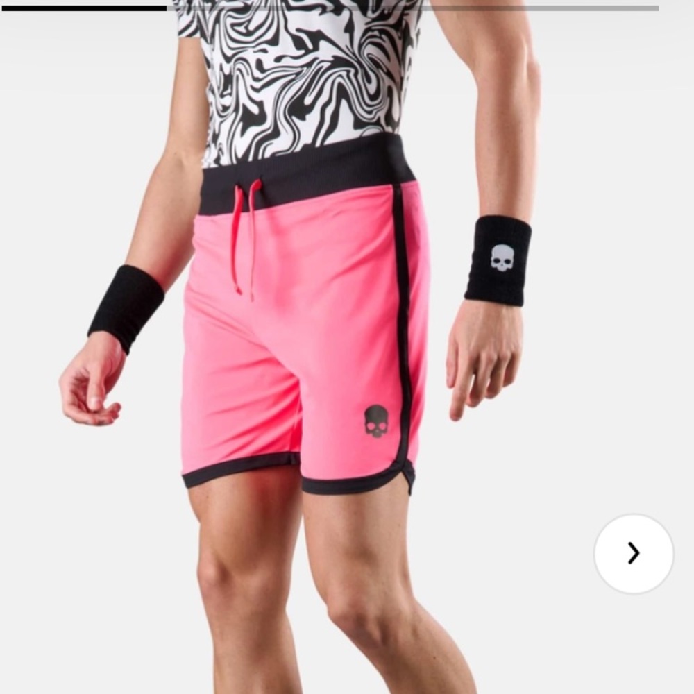 Hydrogen Tech Men's Tennis Short - Fluo Fuchsia